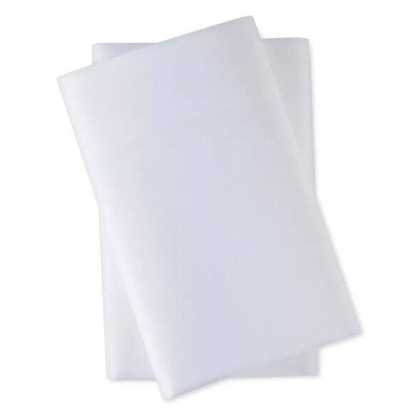 Room Essentials Soft Microfiber White 2 Pillowcase Set King Size 20" x 40" NWOT - Picture 1 of 6